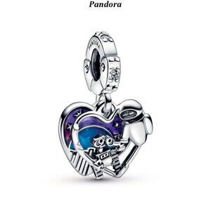 Pandora Silver and Blue Heart Charm